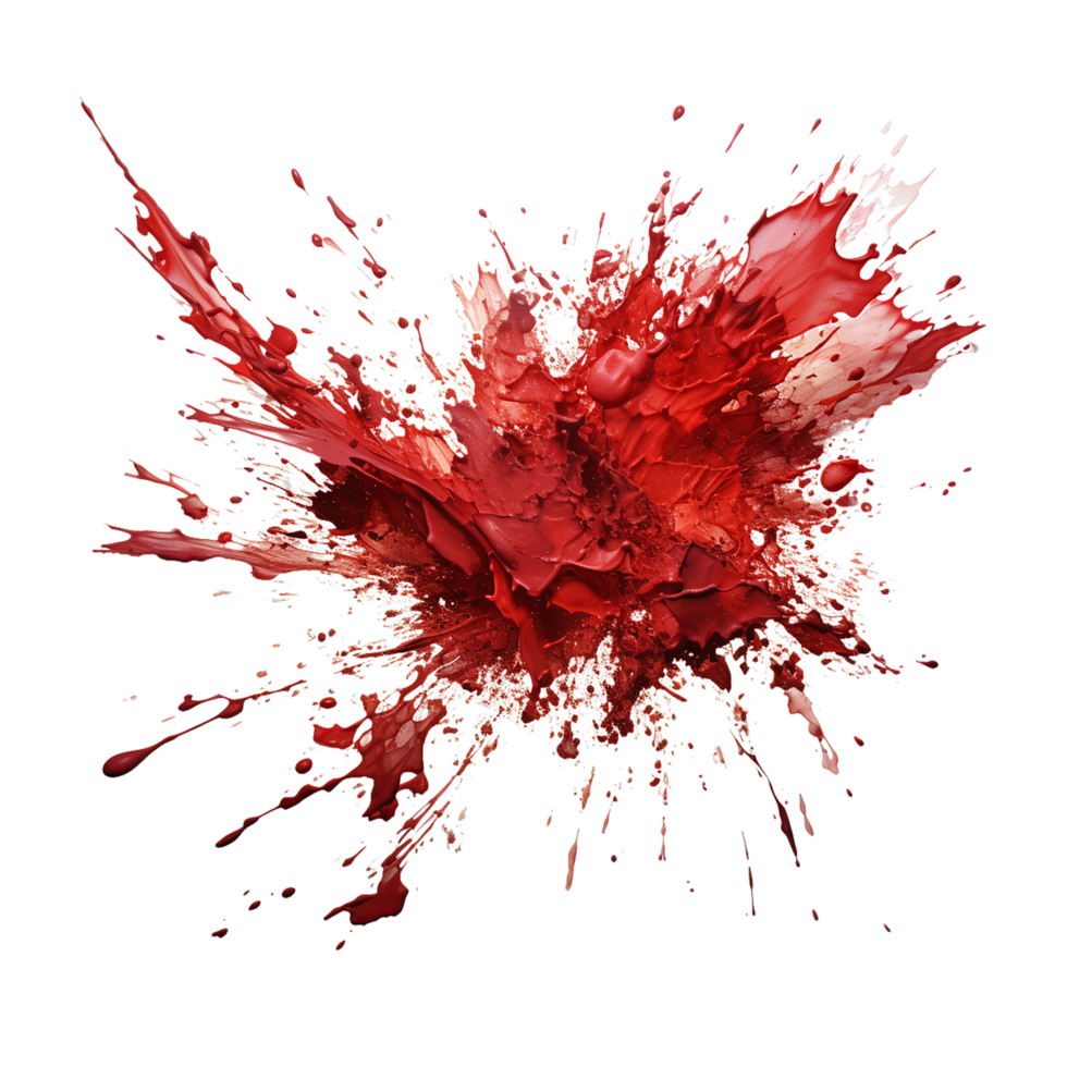 AI generated Blood Splatter, Blood Splatter With Transparent Background png