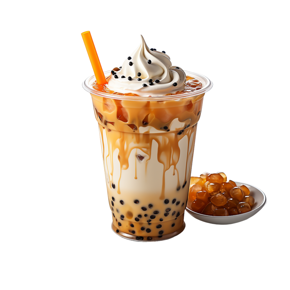 AI generated Bubble Tea, Bubble Tea With Transparent Background png