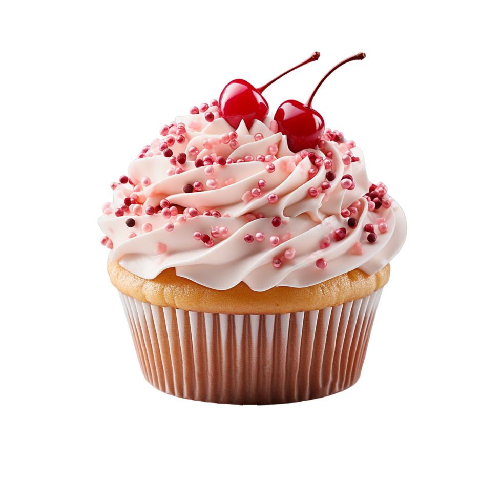 AI generated Cupcake, Cupcake Png, Cupcake With Transparent Background png