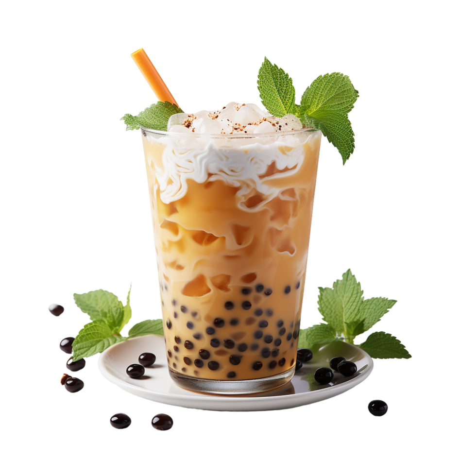 AI generated Bubble Tea, Bubble Tea With Transparent Background png
