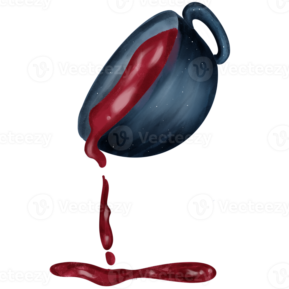 Deep blue Cup of red coffee png