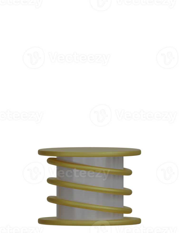 podium Gold 3D.podium on an isolated transparent background. png