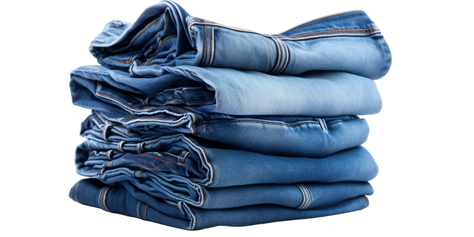 AI generated Blue Denim Jeans Texture Overlay on Transparent Backdrop png