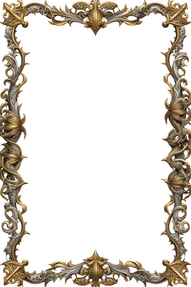 Dragon Border Frame PNG Transparent Background