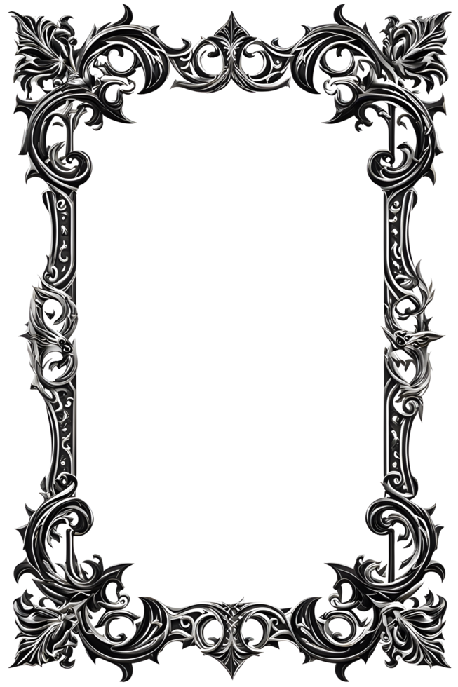 Dragon Border Frame PNG Transparent Background