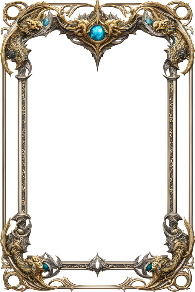 Dragon Border Frame PNG Transparent Background