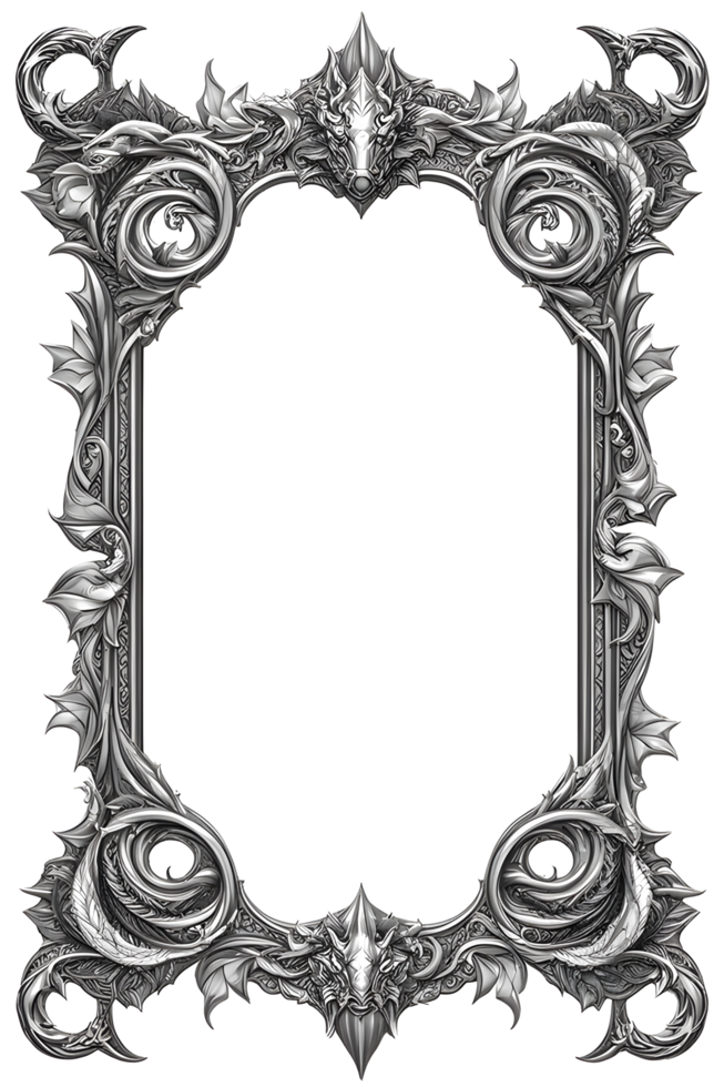 Dragon Border Frame PNG Transparent Background