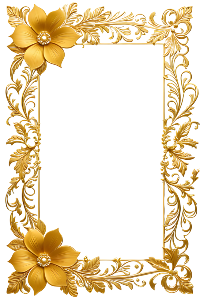 Gold Frame Border Png PNGs for Free Download