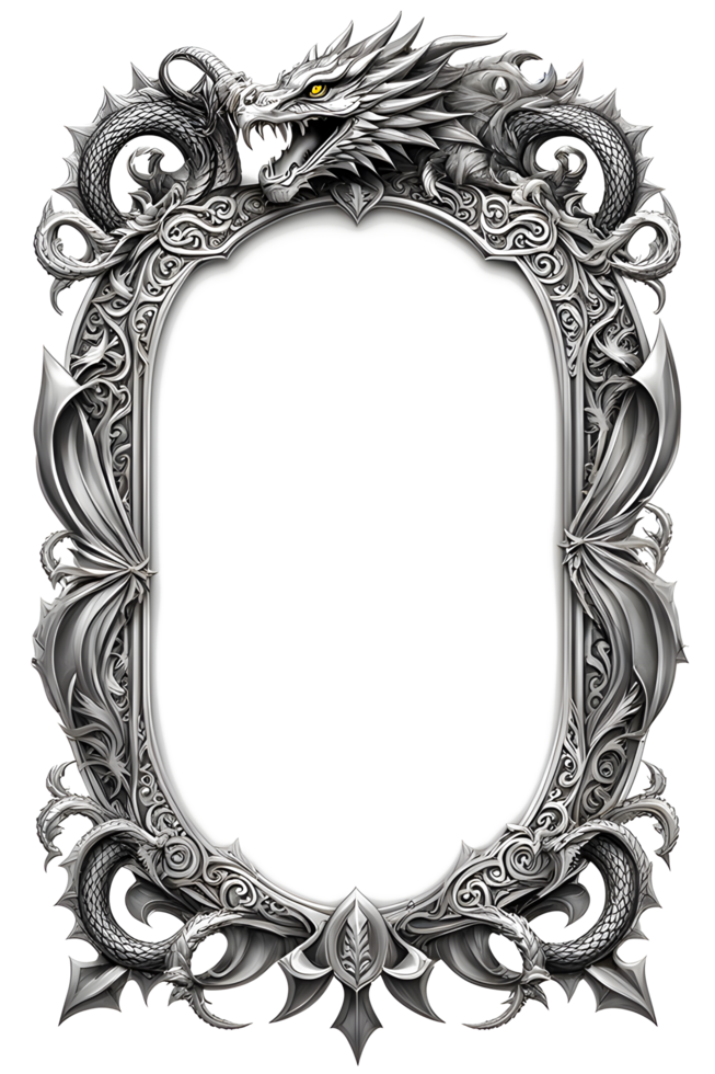 Dragon Border Frame PNG Transparent Background