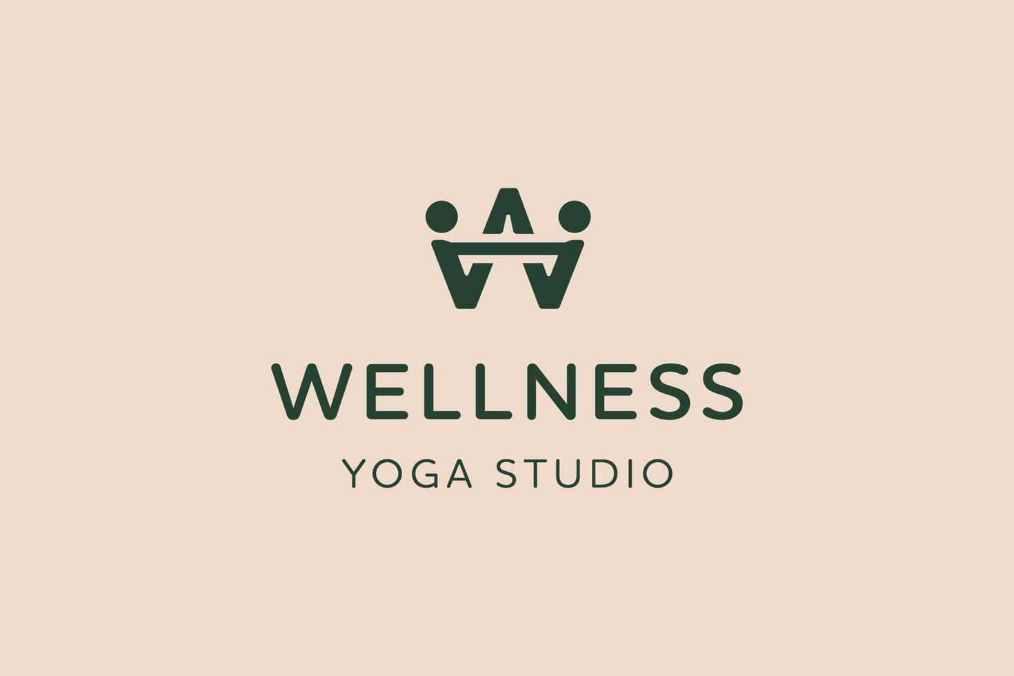 bienestar yoga estudio logo vector