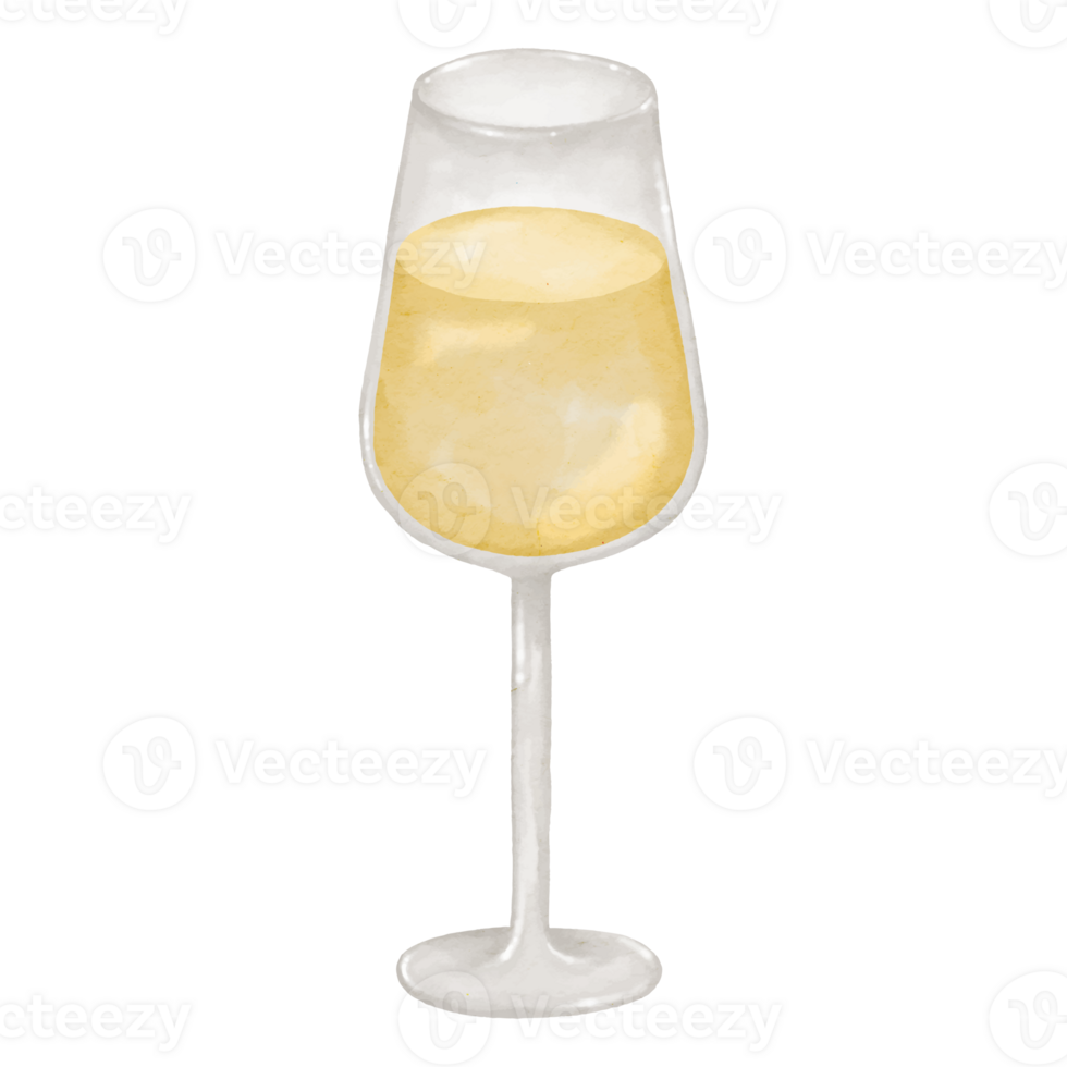 Champagne bril met Champagne waterverf stijl schilderij png