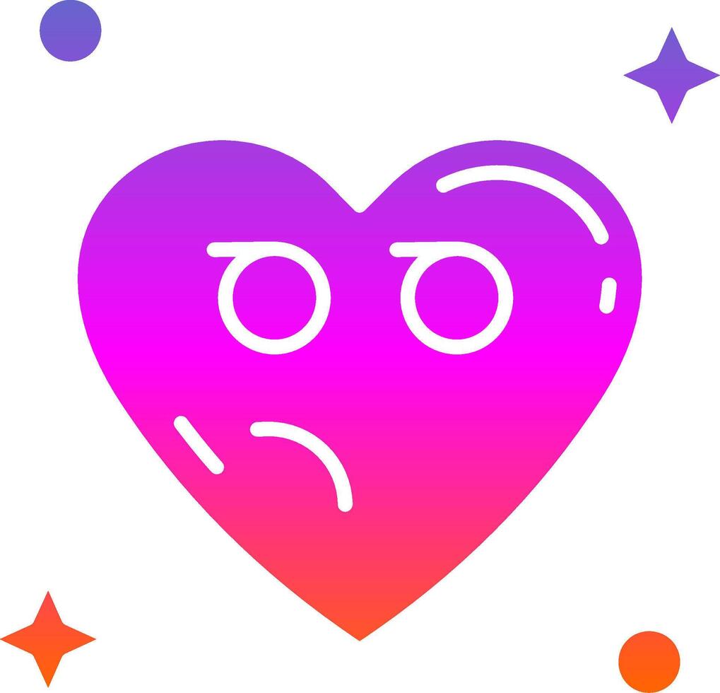 Suspicious Glyph Gradient Icon vector