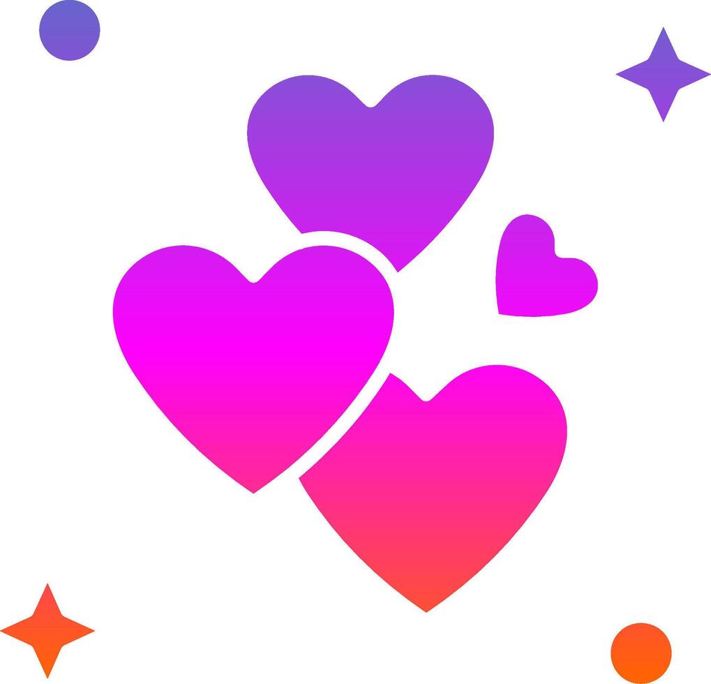 Love Glyph Gradient Icon vector