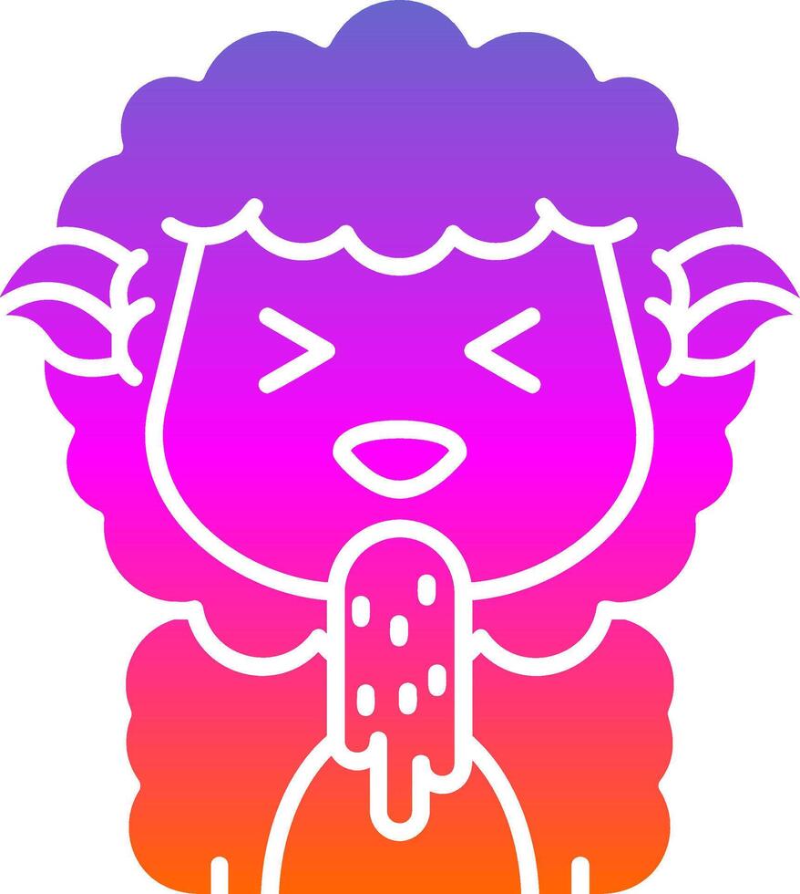 Vomit Glyph Gradient Icon vector