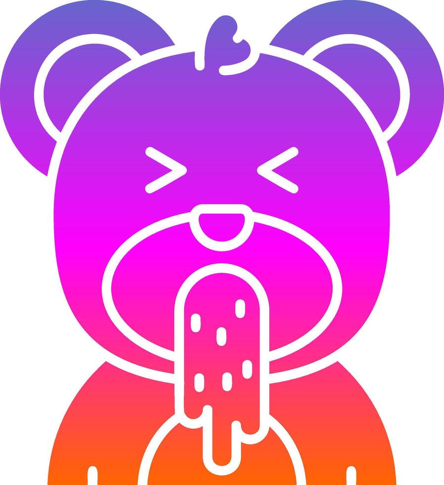 Vomit Glyph Gradient Icon vector