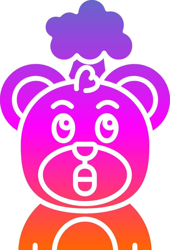 Exploding Glyph Gradient Icon vector