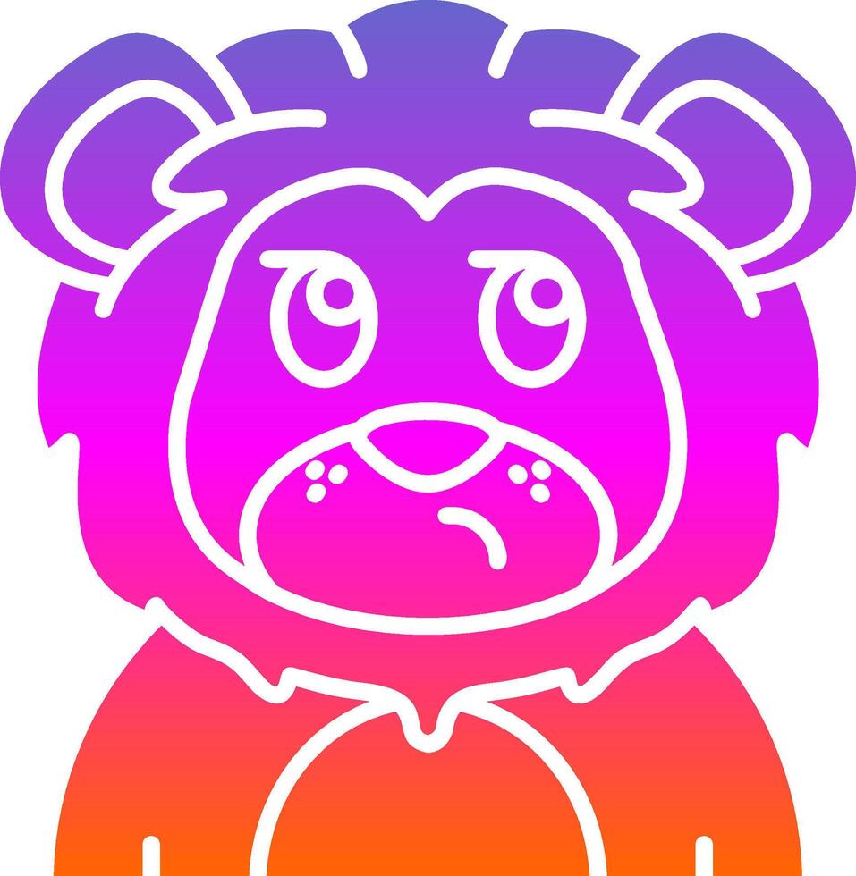 Suspicious Glyph Gradient Icon vector