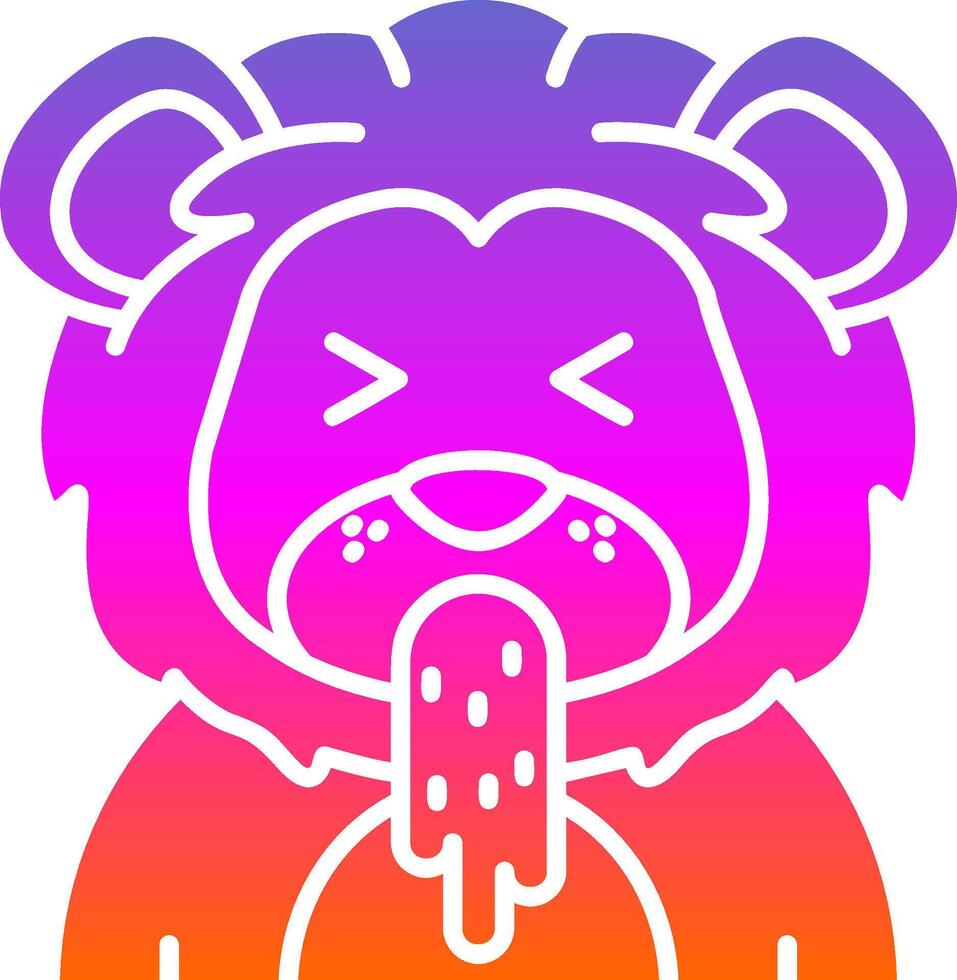 Vomit Glyph Gradient Icon vector