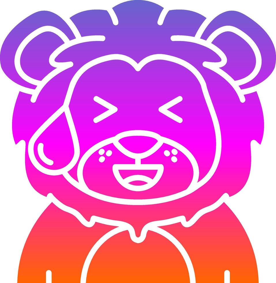 Sweat Glyph Gradient Icon vector