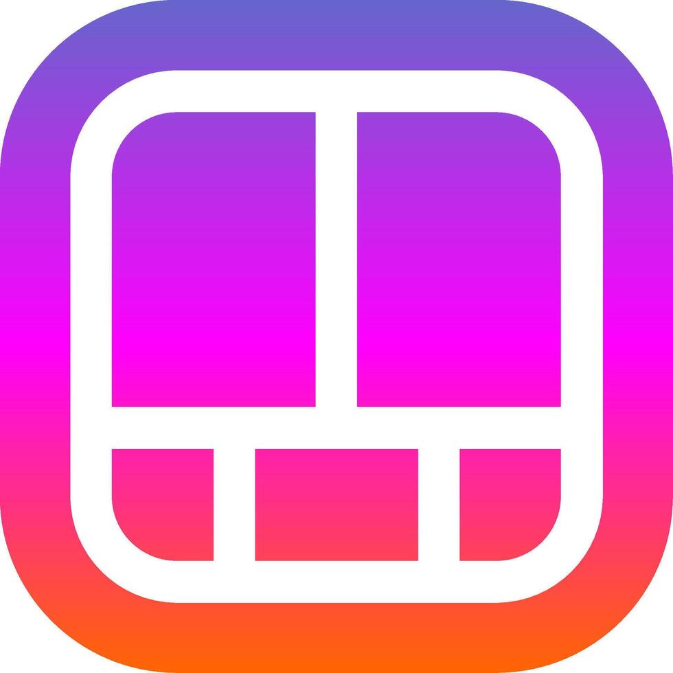 Layout Glyph Gradient Icon vector