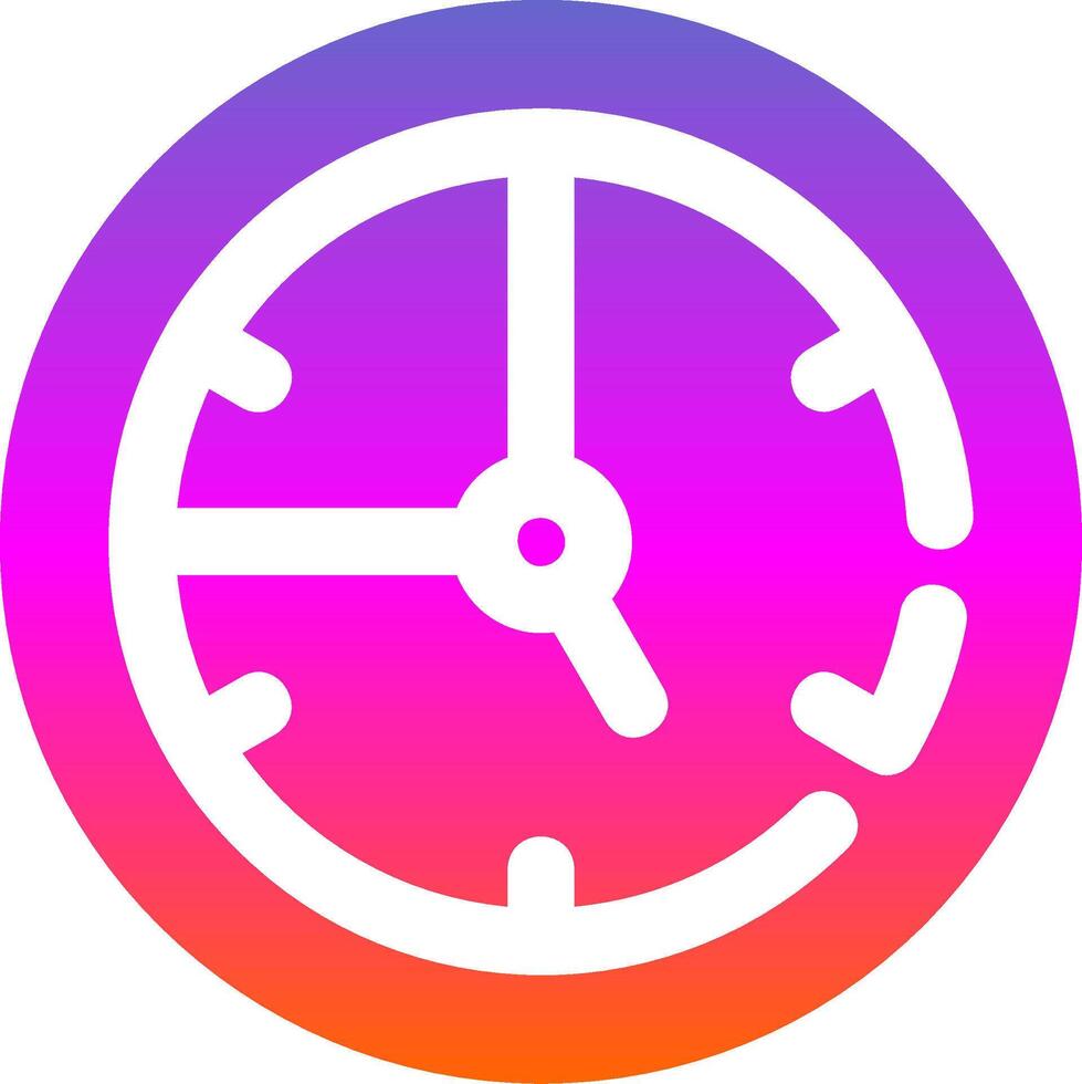 Time Glyph Gradient Icon vector
