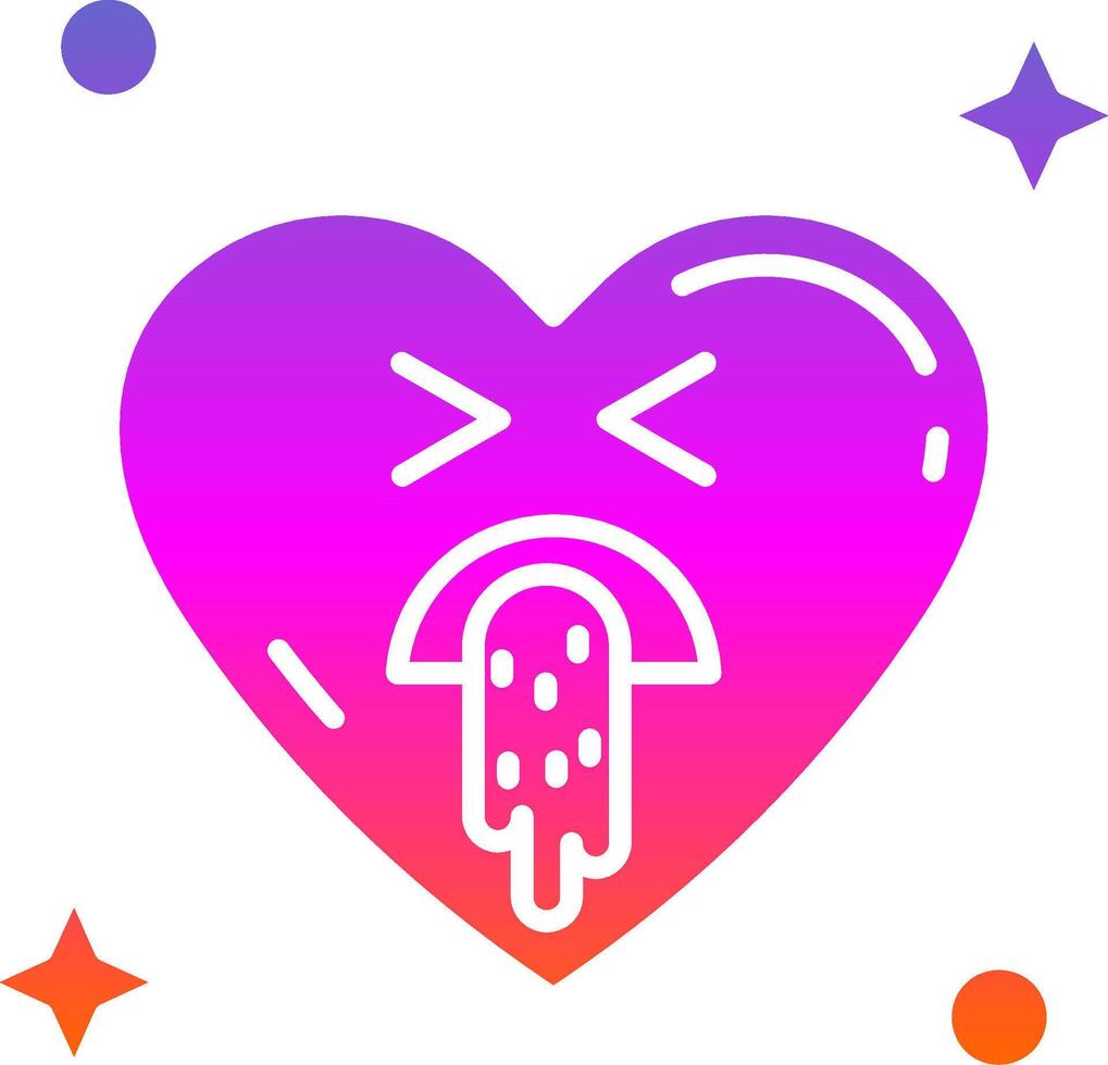 Vomit Glyph Gradient Icon vector