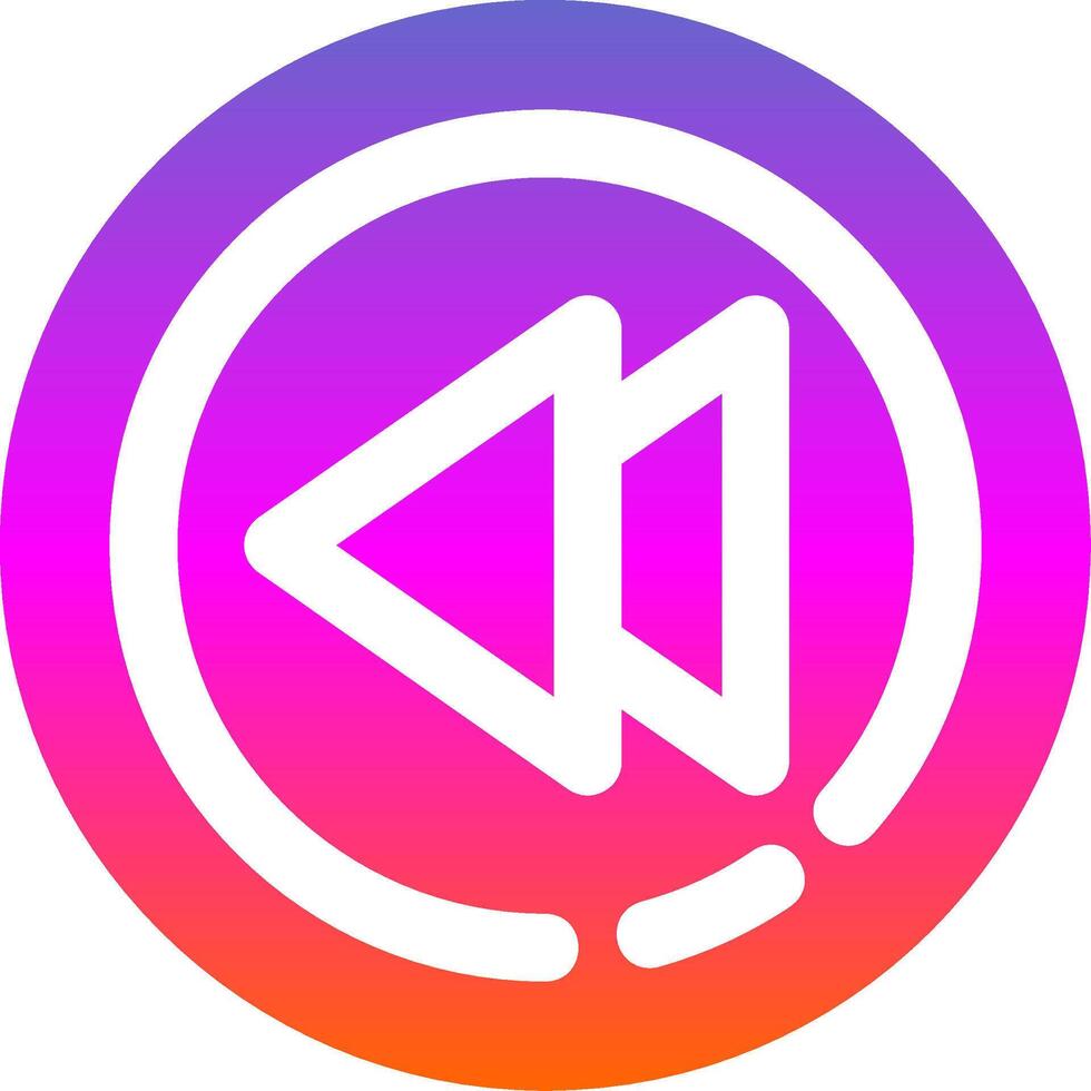 Rewind Glyph Gradient Icon vector