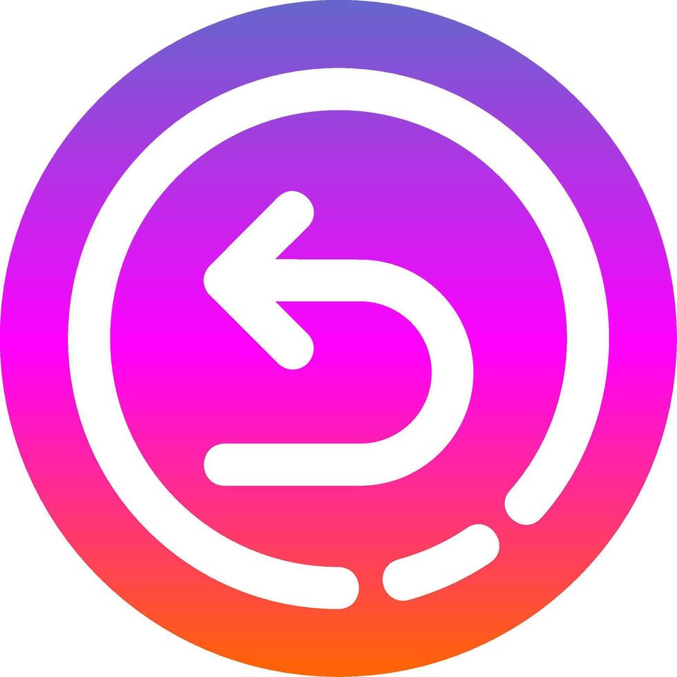 Back Glyph Gradient Icon vector
