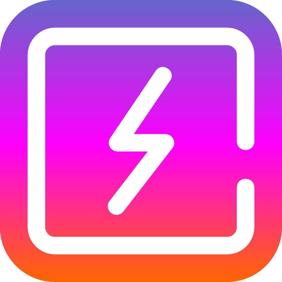 Electricity Glyph Gradient Icon vector