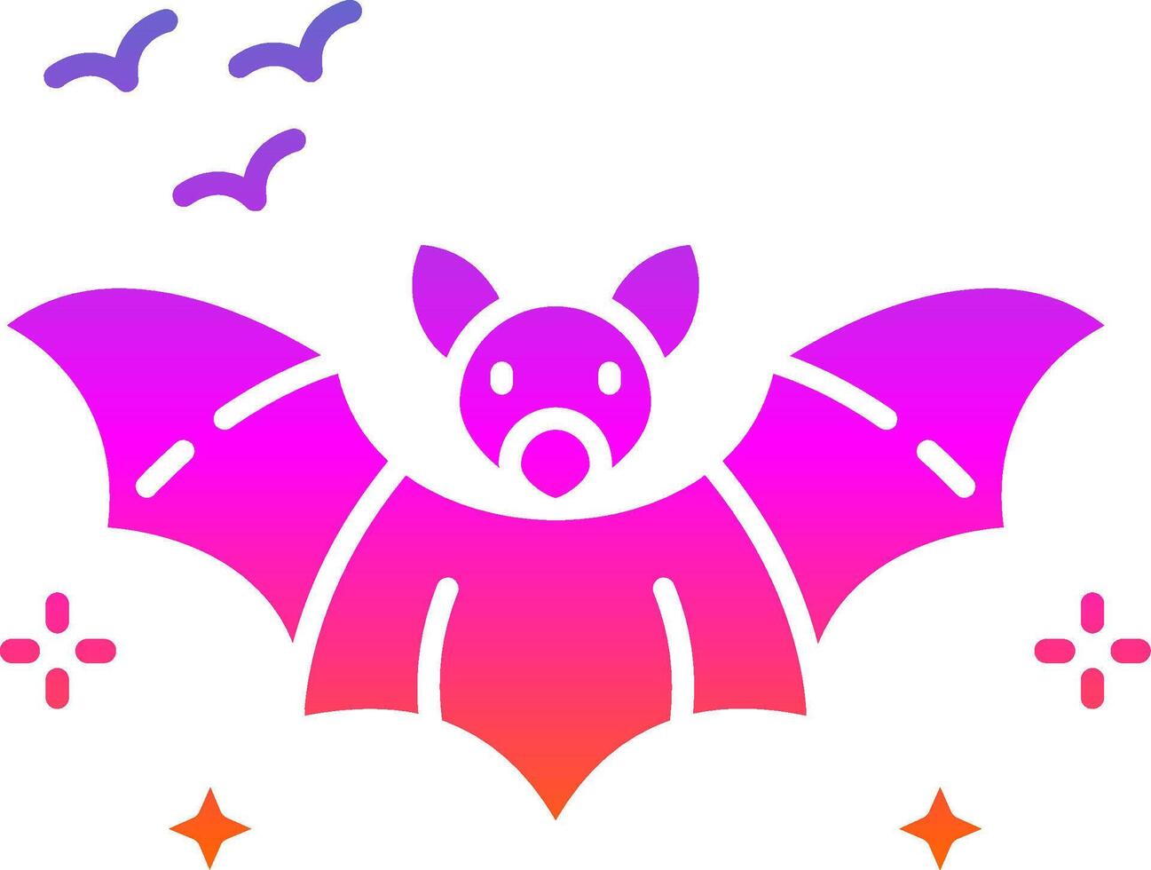 Bat Glyph Gradient Icon vector