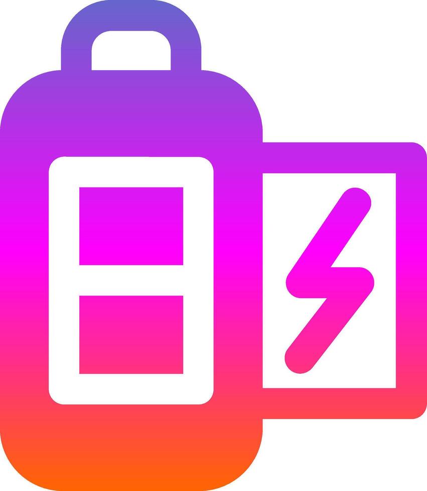 Battery half Glyph Gradient Icon vector