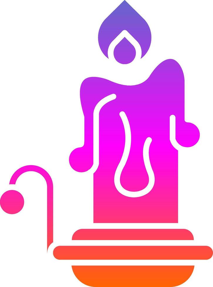 Candles Glyph Gradient Icon vector