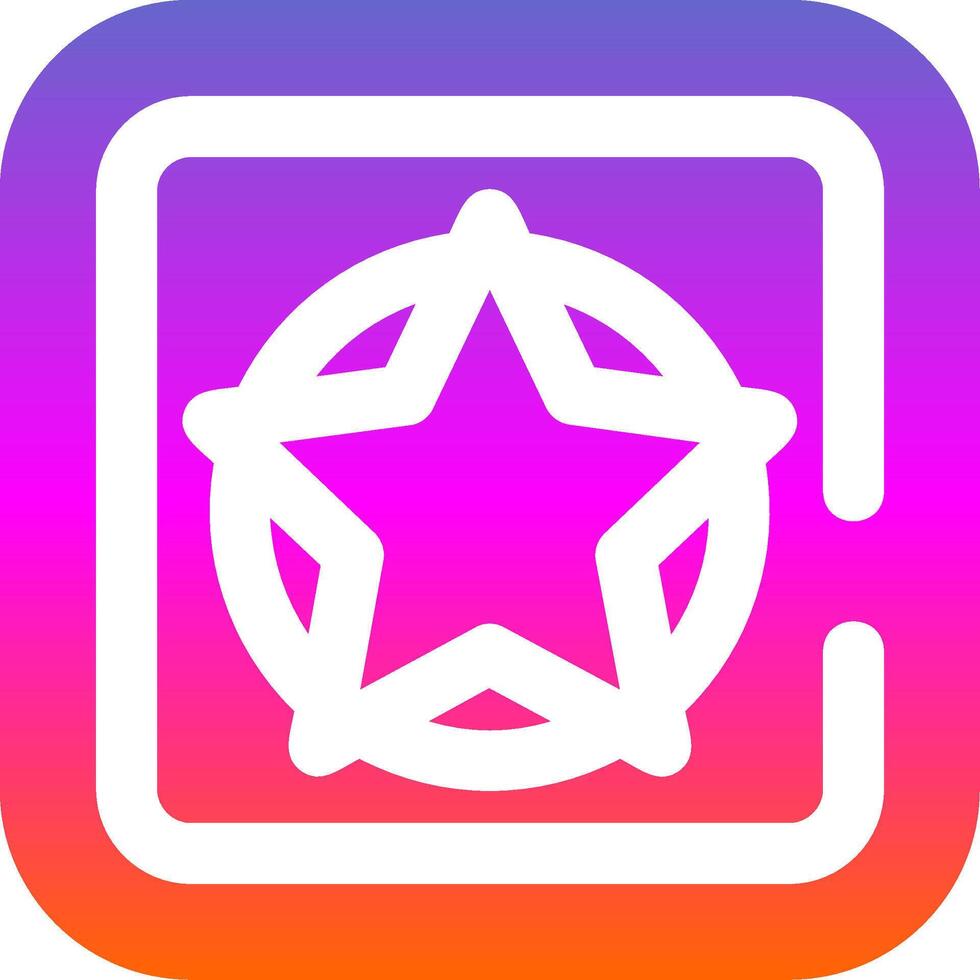 Star Glyph Gradient Icon vector