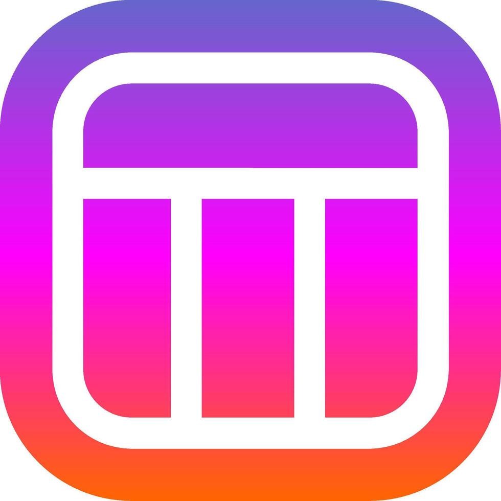 Layout Glyph Gradient Icon vector