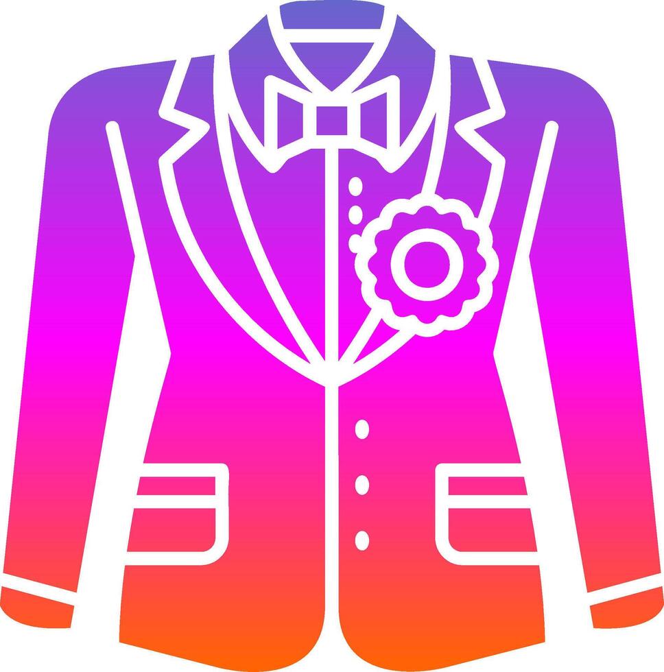 Groom suit Glyph Gradient Icon vector