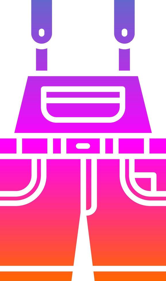 Overalls Glyph Gradient Icon vector