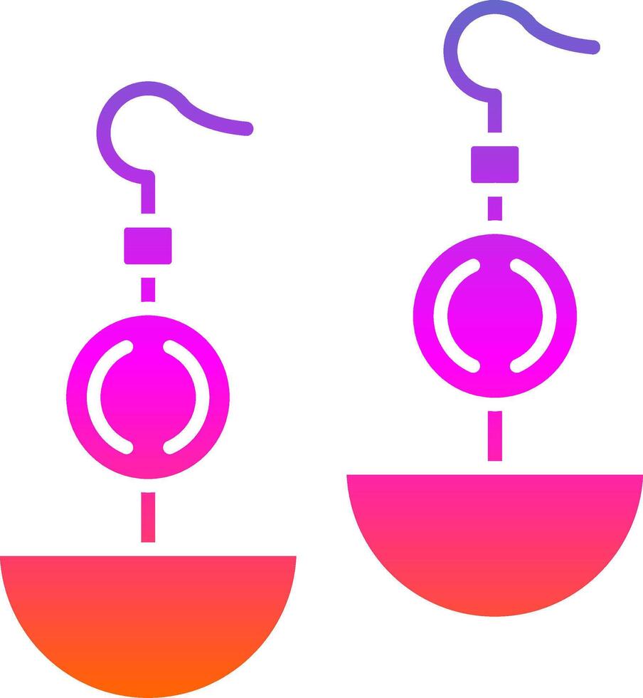 Earrnings Glyph Gradient Icon vector