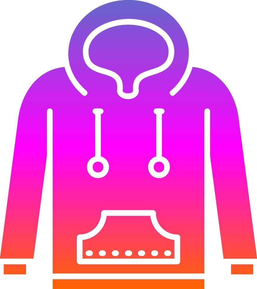Hoodie Glyph Gradient Icon vector
