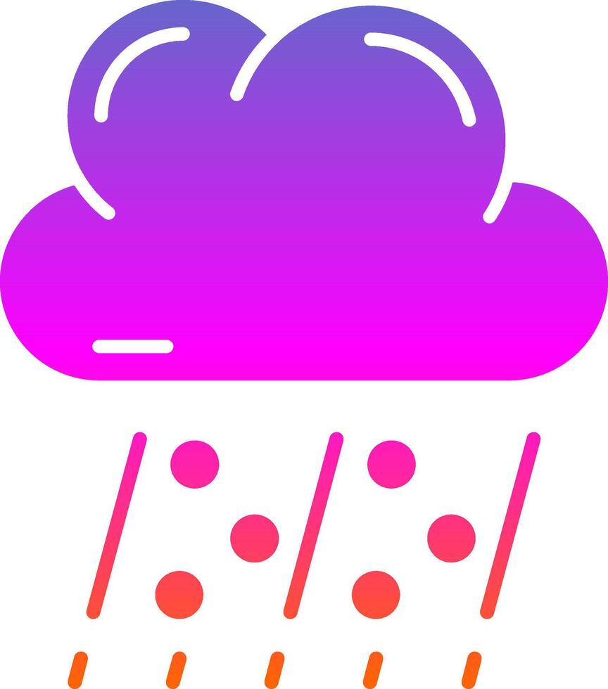 Hail Glyph Gradient Icon vector