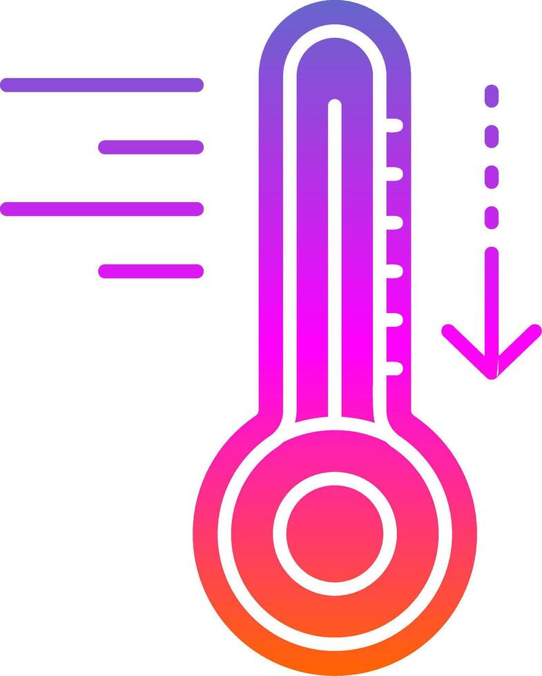Cold Glyph Gradient Icon vector