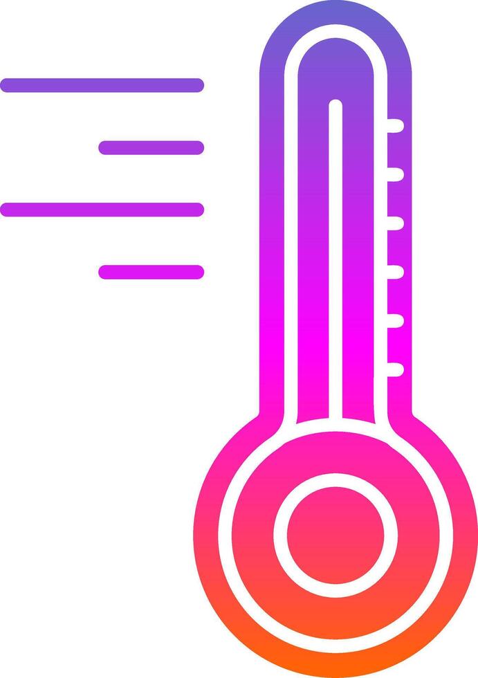 Thermometer Glyph Gradient Icon vector