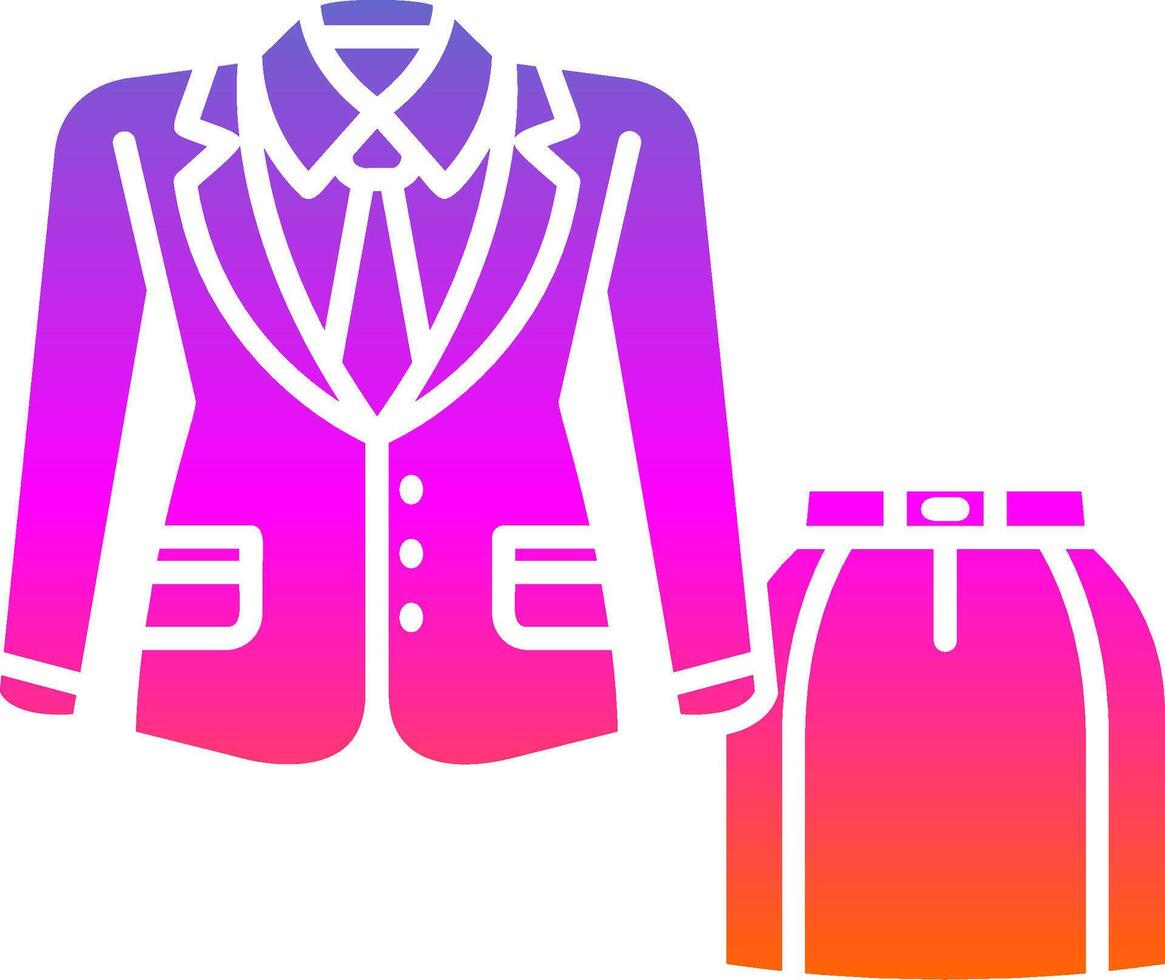 Women suit Glyph Gradient Icon vector