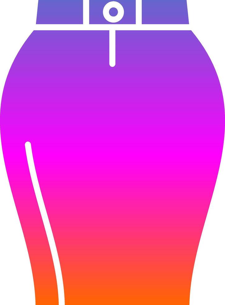 Skirts Glyph Gradient Icon vector