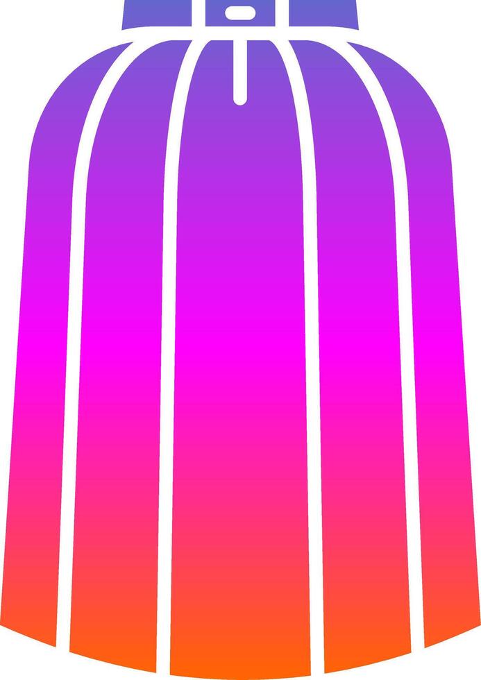Long skirt Glyph Gradient Icon vector