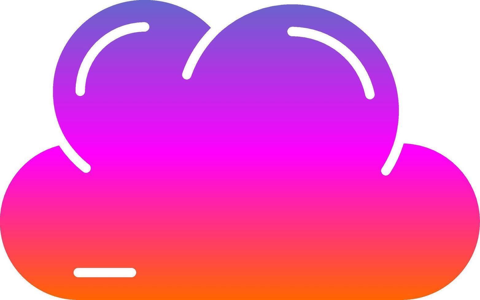 Cloud Glyph Gradient Icon vector