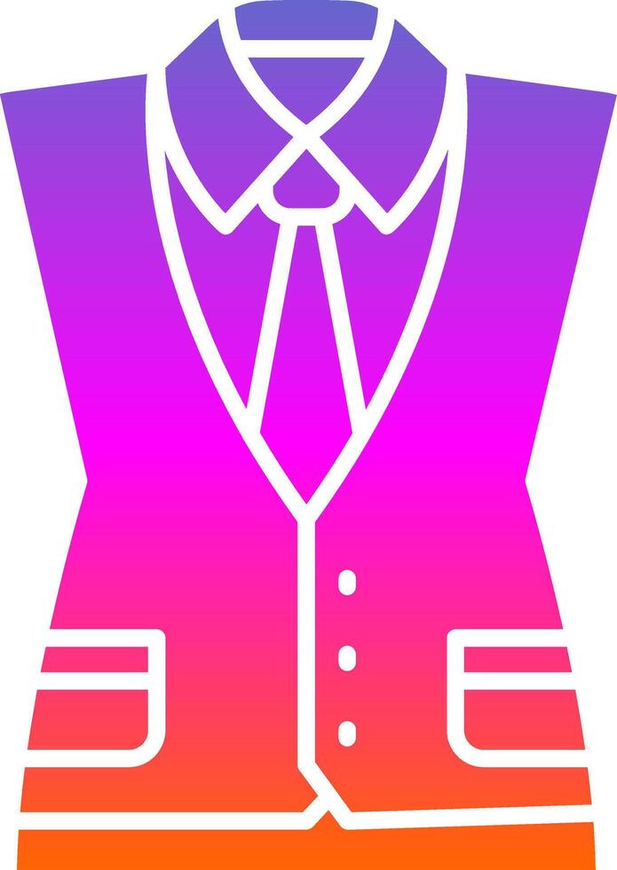 Waistcoat Glyph Gradient Icon vector