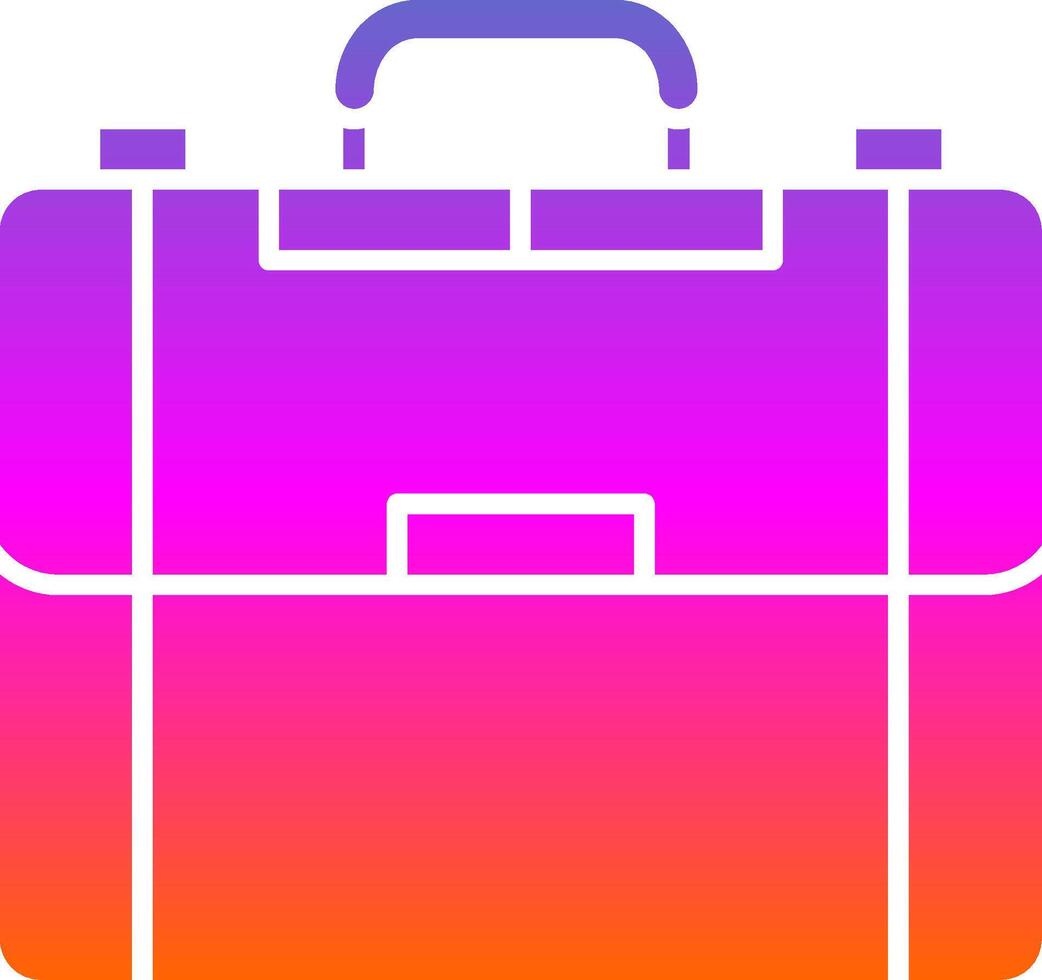 Briefcase Glyph Gradient Icon vector