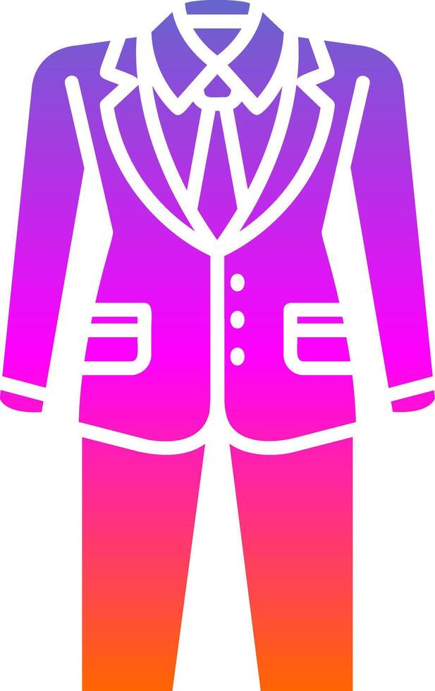 Suit Glyph Gradient Icon vector