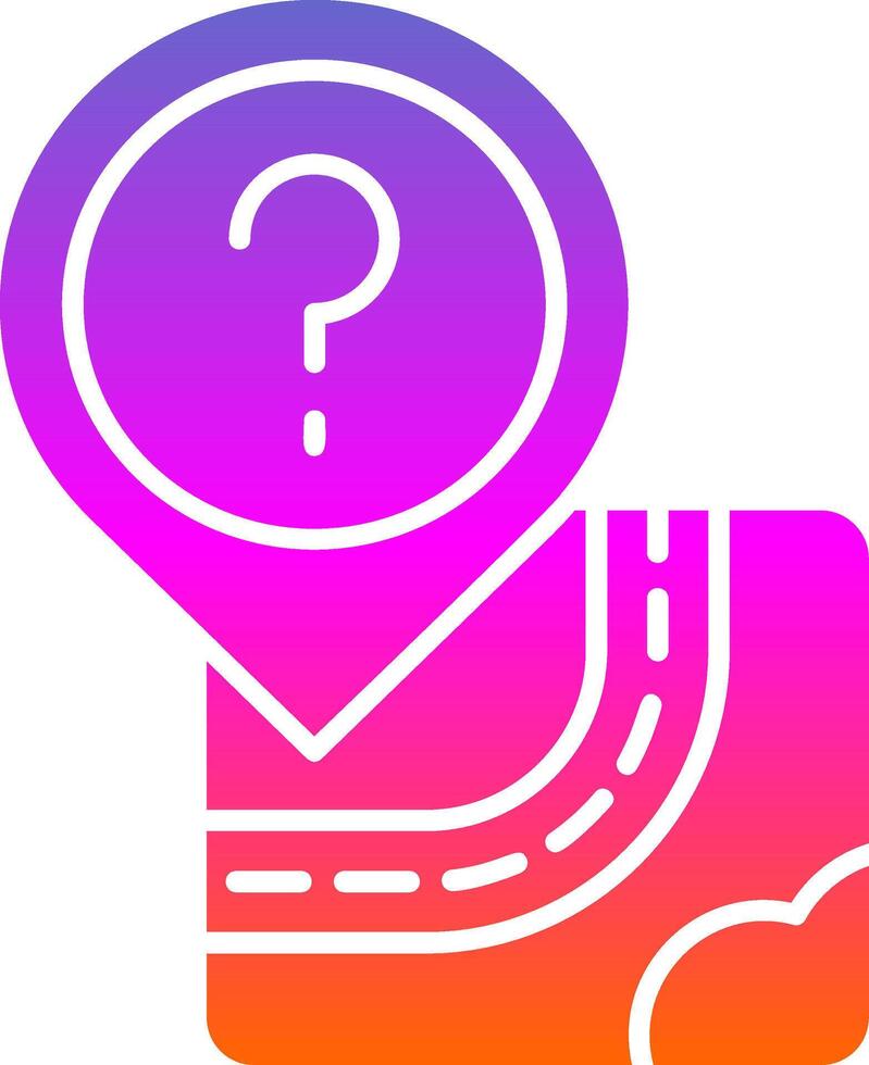 Question Glyph Gradient Icon vector
