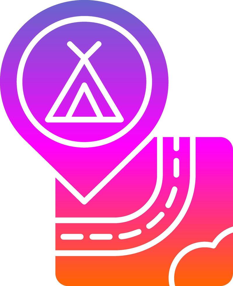 Caming Glyph Gradient Icon vector